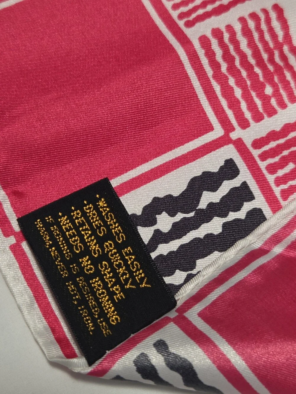 Vintage Polyester Made in Japan Lion Crest Scarf